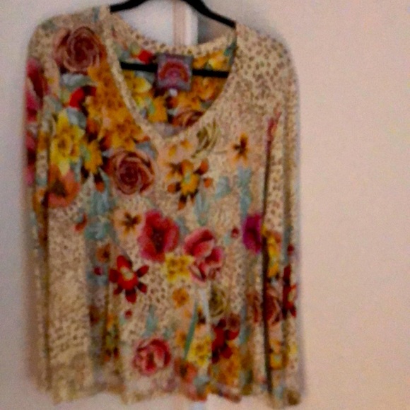 Johnny Was | Tops | Johnny Was V Neck Pullover | Poshmark